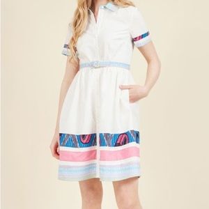 ModCloth White Button down dress 2XL